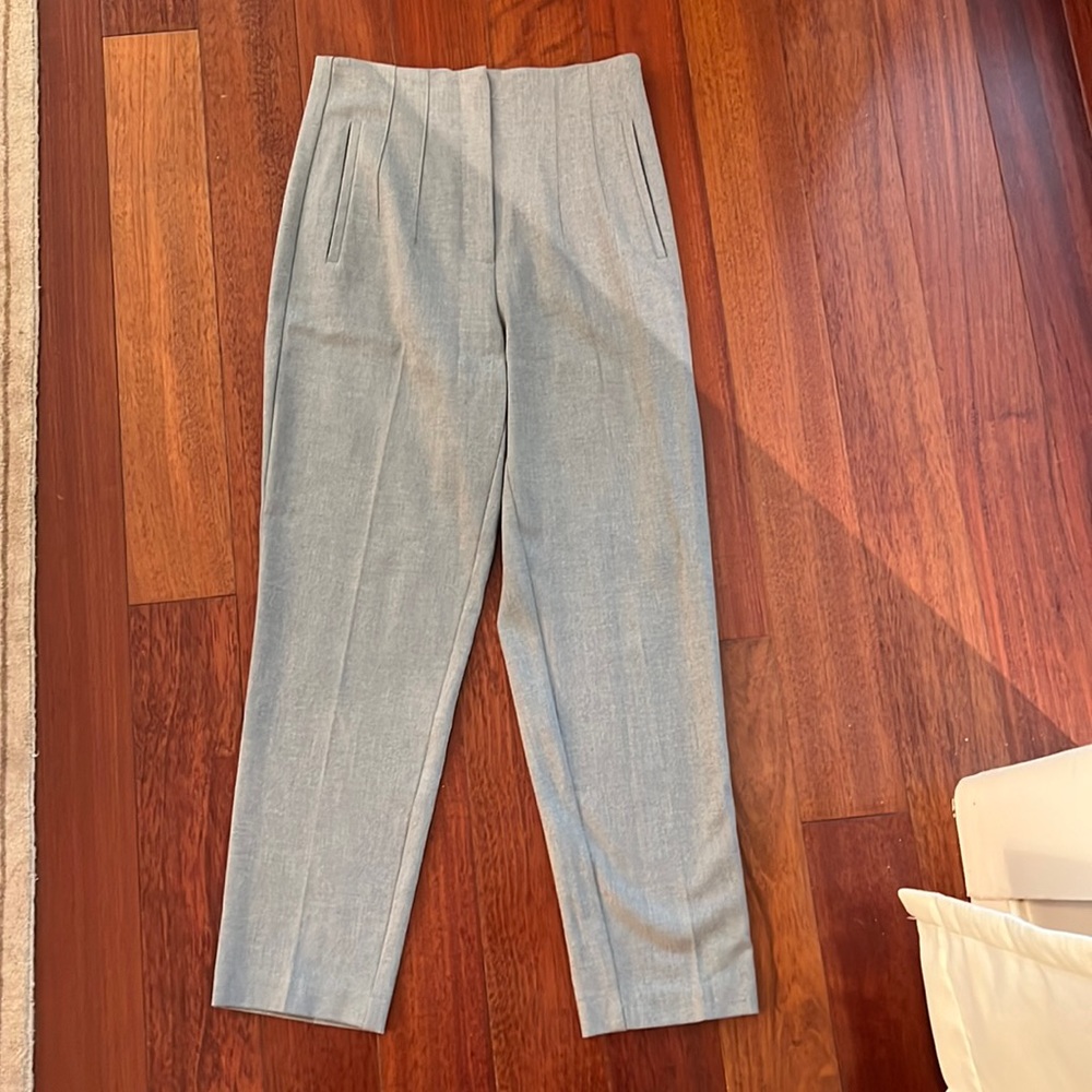 Zara High-Waisted Gray Trousers